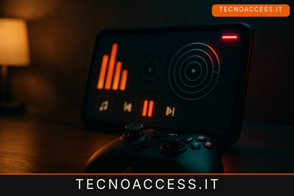 Illustrazione editoriale a tema: Earcade 1.1.1 corregge pause e comandi nei giochi audio
