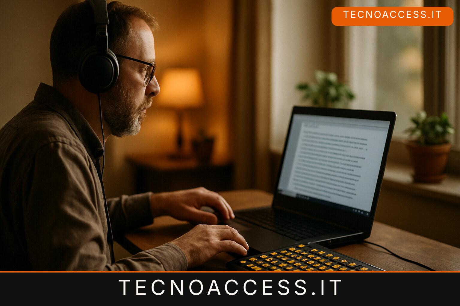 Illustrazione editoriale a tema: JAWS e ZoomText: feed più stabili e testo che scorre