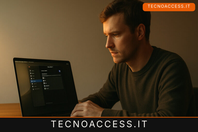 Illustrazione editoriale a tema: TurnOver cerca tester per uno screen reader su Mac